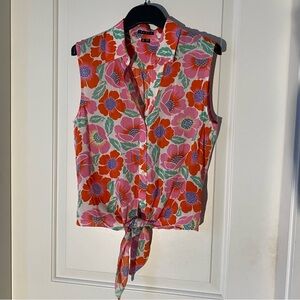 Theory floral blouse